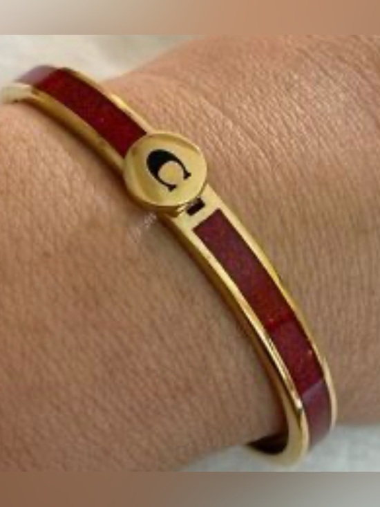 Coach Jewelry - Coach Signature C glitter skinny/hinged bangle bracelet